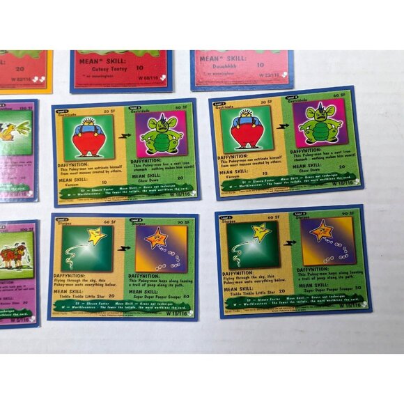 Vintage Pukey-mon Card Lot of 27 Parody TCG 2000 Pacific - Picture 3 of 8